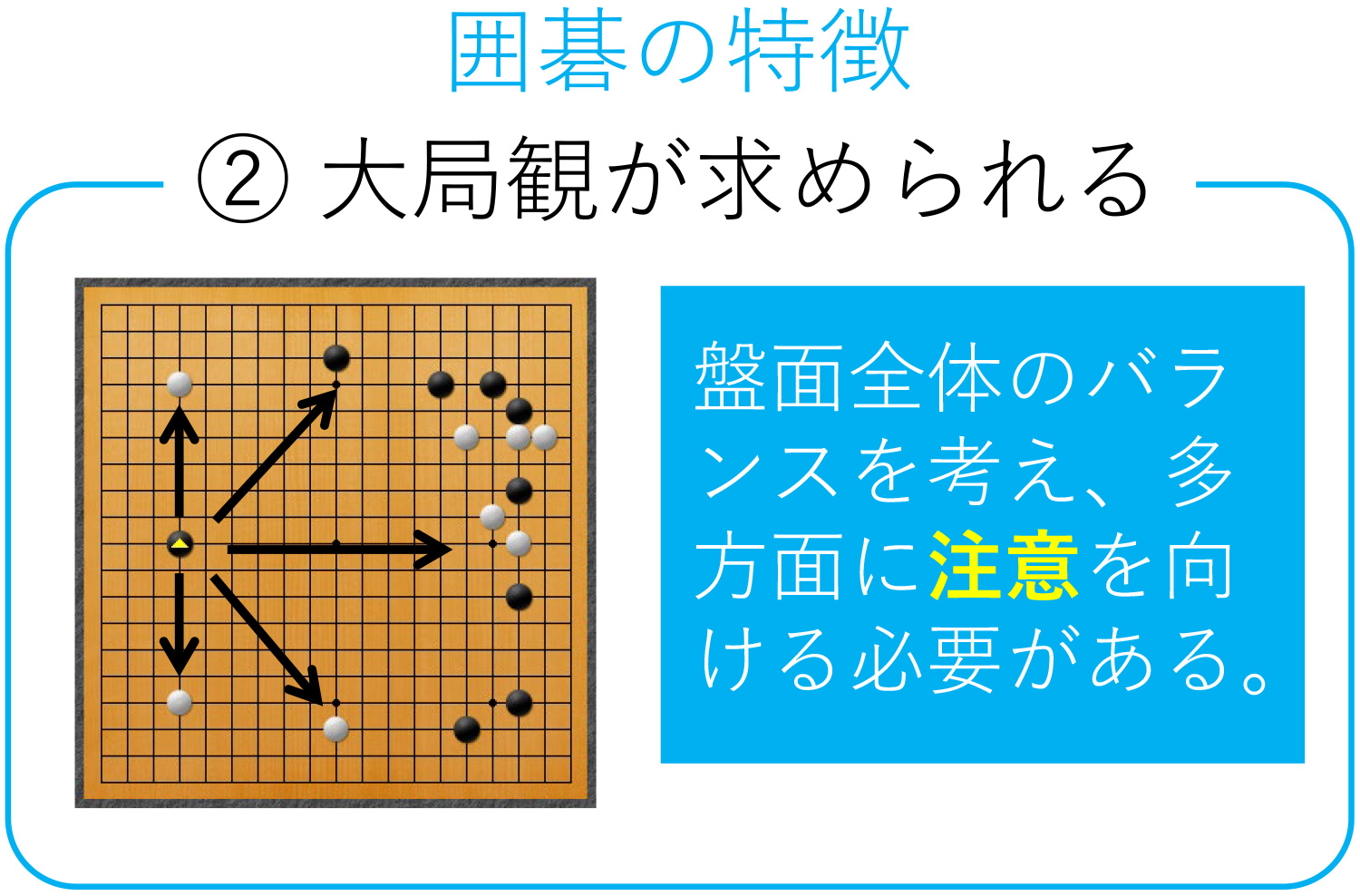 囲碁の特徴②大局観が求められる